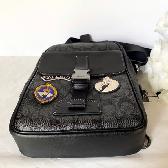 NWT Coach Disney X Coach Track Pack In Signature Canvas With Patches CC113 - Picture 8 of 11